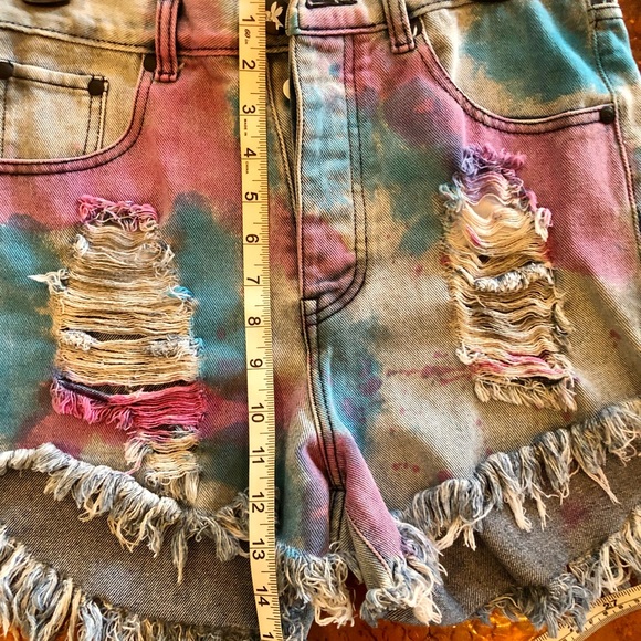 One Teaspoon Shorts Pink/Purple & Blue 
Tie Dye 25 - Picture 9 of 10